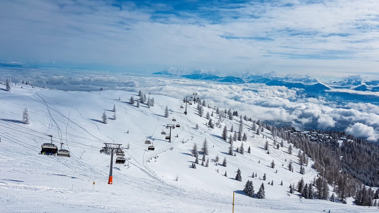 Skigebiet bei Villach